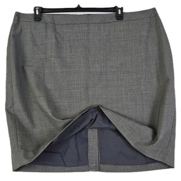 Lands' End Outfitters ~ LWoman Plus Size 22W~ Gray Wool A-Line Pensil Skirt NWOT - Picture 9 of 12